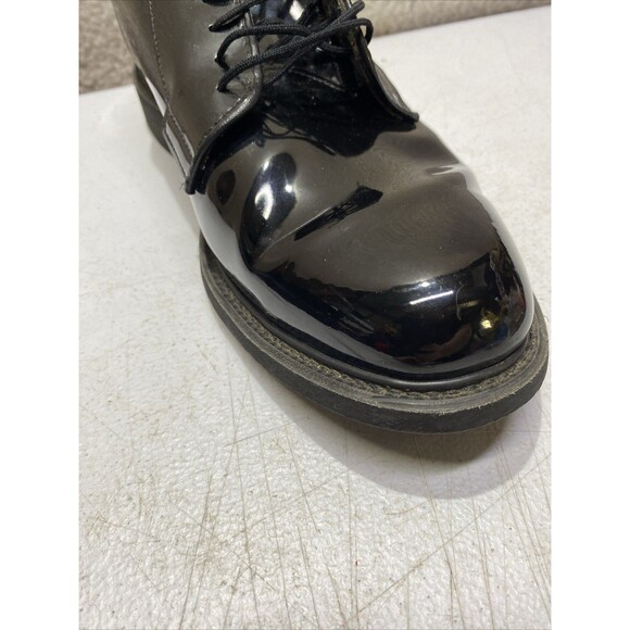 Bates Shoes Mens Size 9.5 Black Lites 00941A Derby Dress Patent Vibram Sole